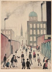 Mrs Swindell's Picture, 1972-3 by L.S. Lowry - Offset lithograph on wove paper sized 12x17 inches. Available from Whitewall Galleries